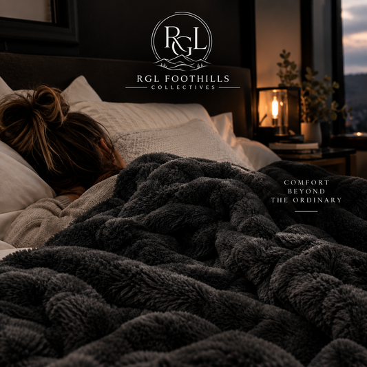 Cozy Soft Faux Rabbit Fleece Throw Blanket