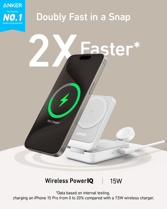 Wireless Charging Station (Foldable 3-in-1)