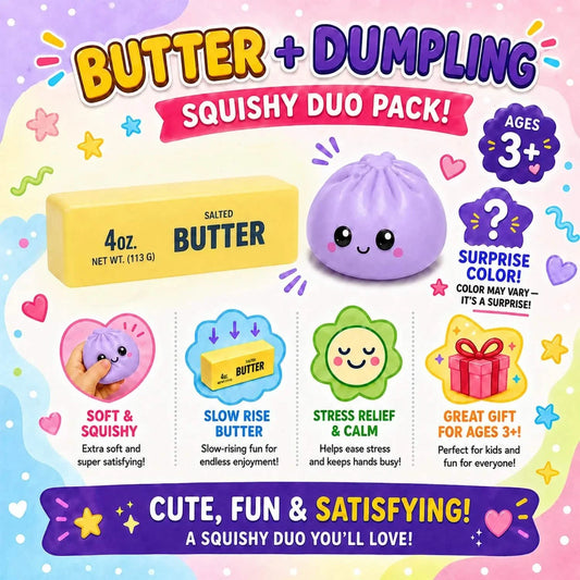 Dumpling & Butter Combo Squishy Fidget Toys