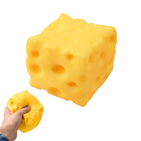 Squishy Cheese Cube Fidget Toy