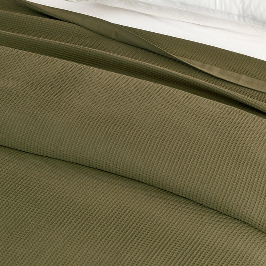 100% Cotton Small Waffle Weave Blanket - Hazel Collection