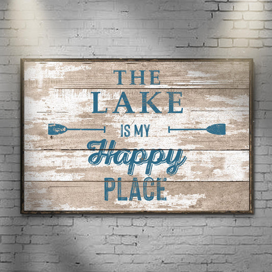 The Lake Is My Happy Place Sign III
