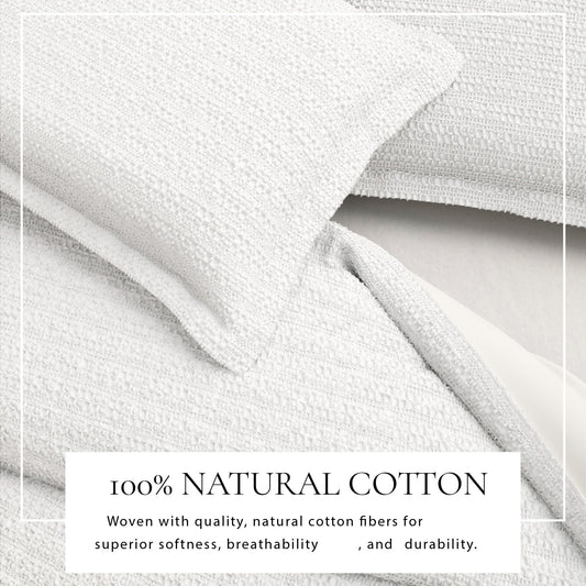 100% Cotton Honeycomb Waffle Duvet Set - Mattea Collection