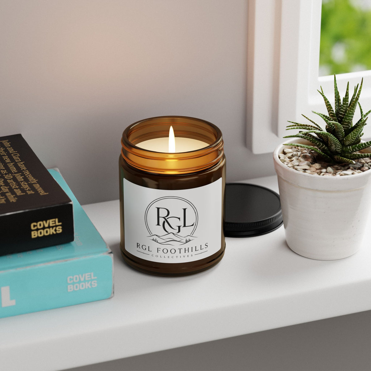 RGL Scented Soy Candle (Multi-Size, Amber Jar)