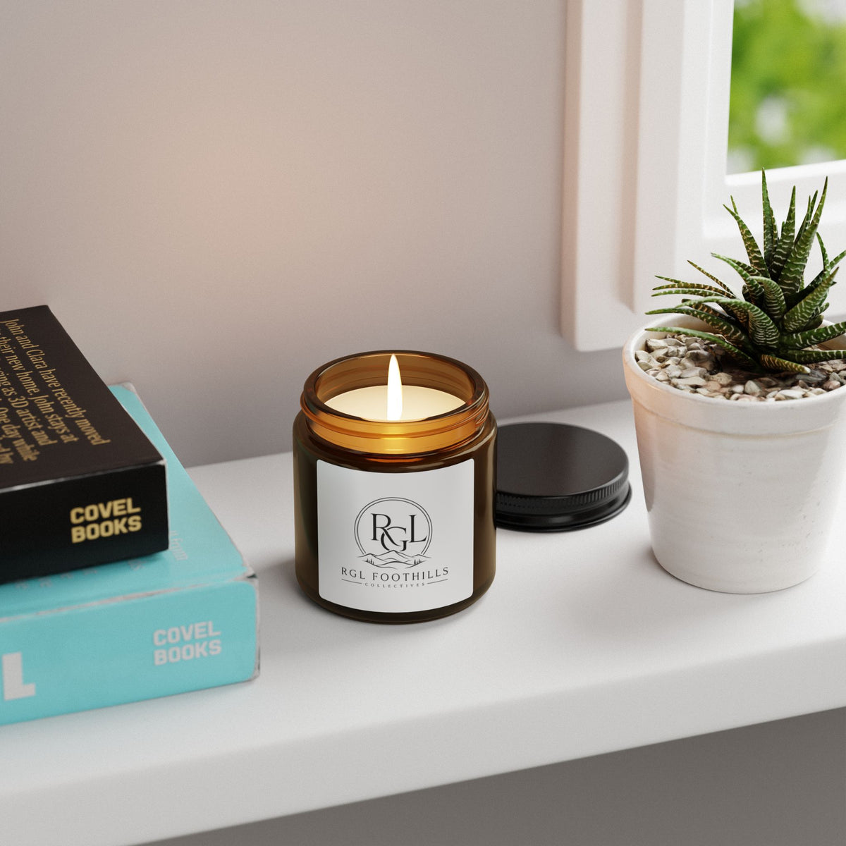 RGL Scented Soy Candle (Multi-Size, Amber Jar)