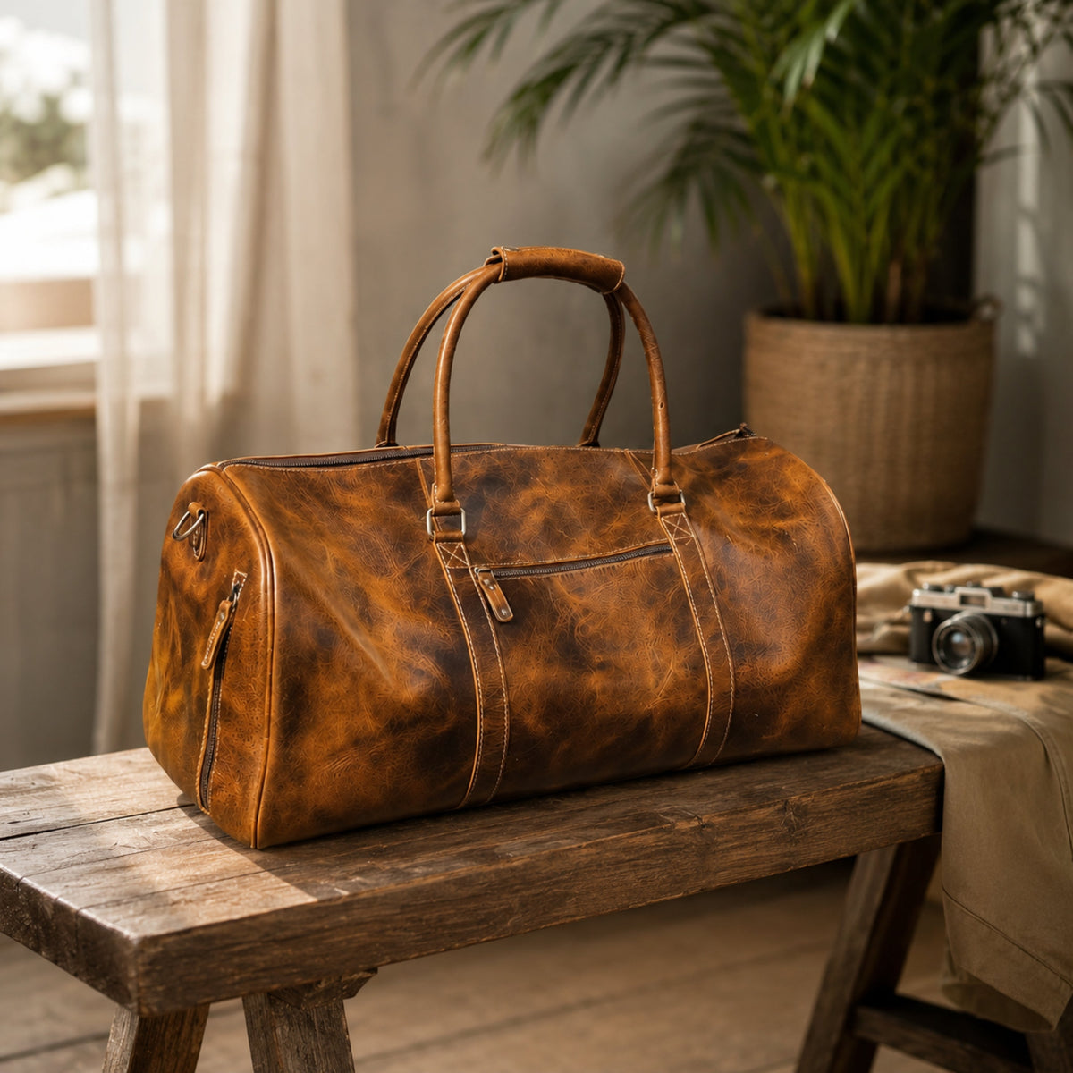 Heritage Buffalo Leather Duffle Bag