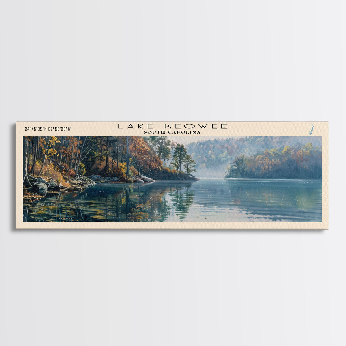 Lake Keowee South Carolina Framed Canvas Print