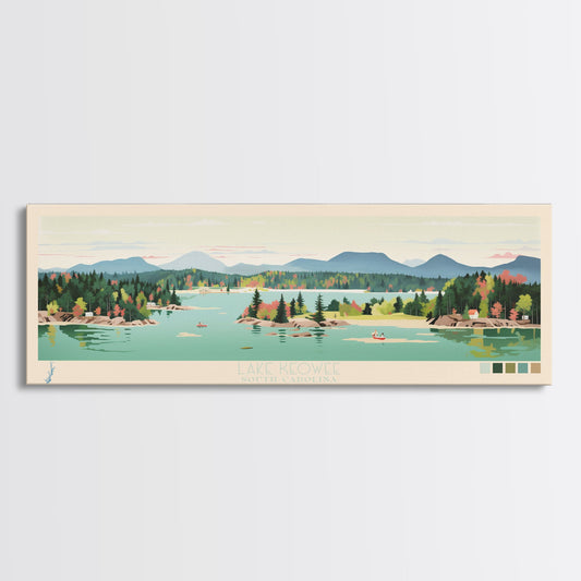 Lake Keowee South Carolina Framed Canvas Print