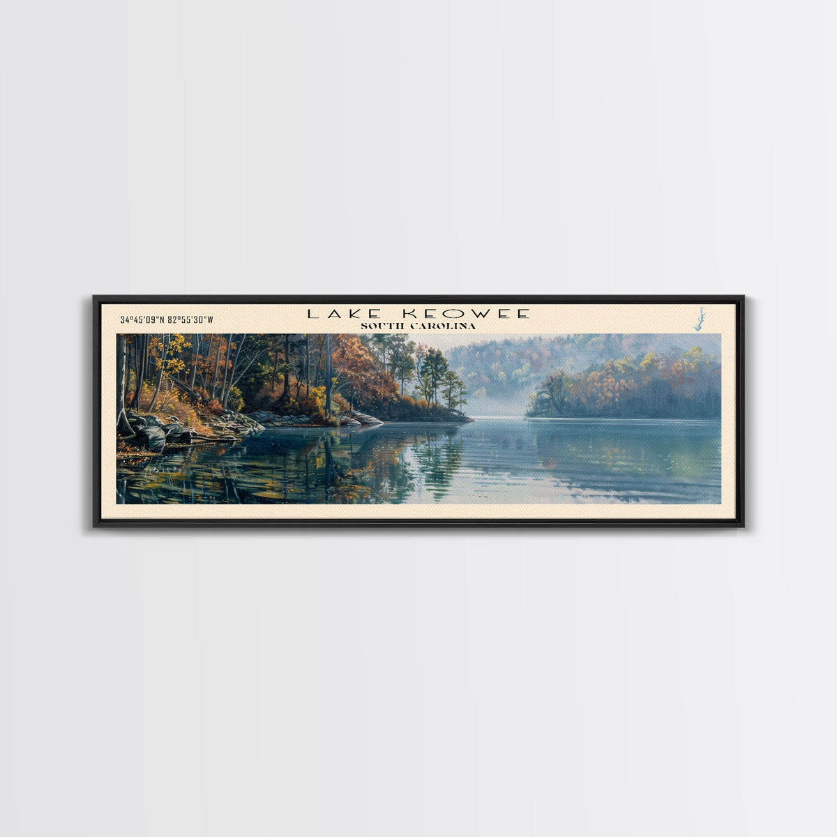 Lake Keowee South Carolina Framed Canvas Print