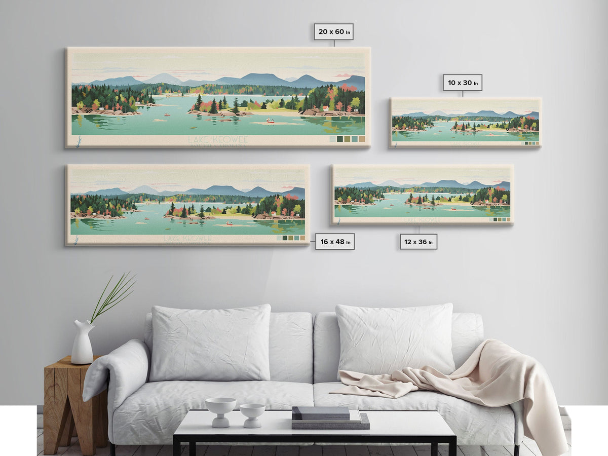 Lake Keowee South Carolina Framed Canvas Print