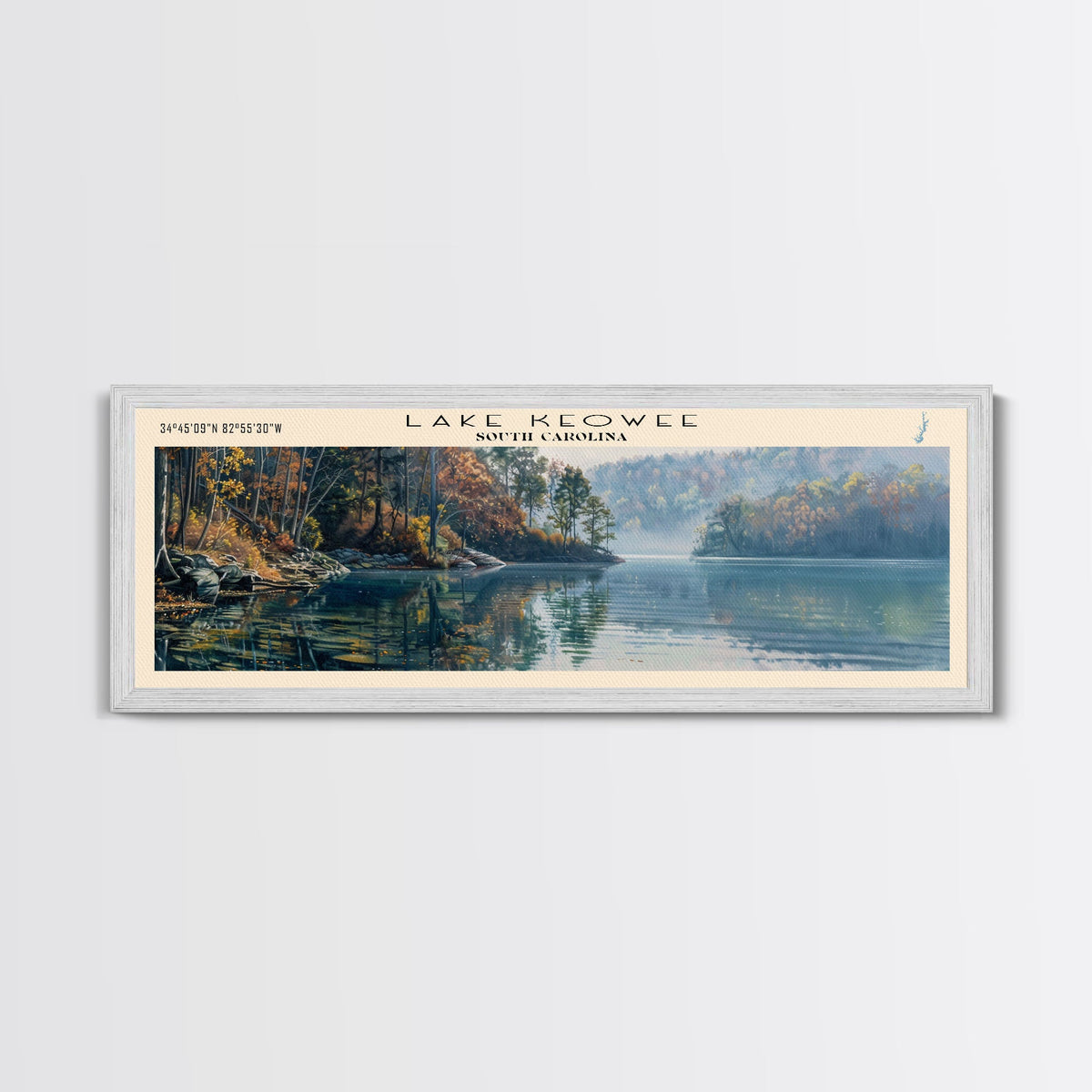 Lake Keowee South Carolina Framed Canvas Print