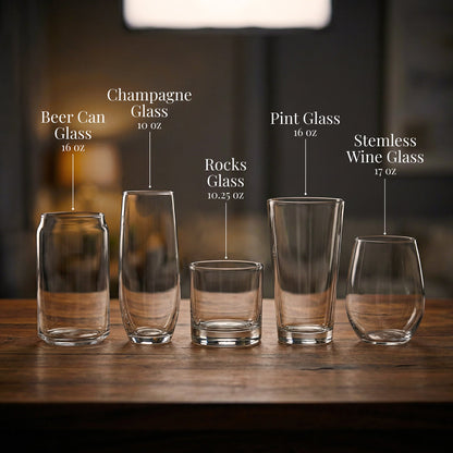 Lake Jocassee Map - South Carolina - Laser Engraved Glasses