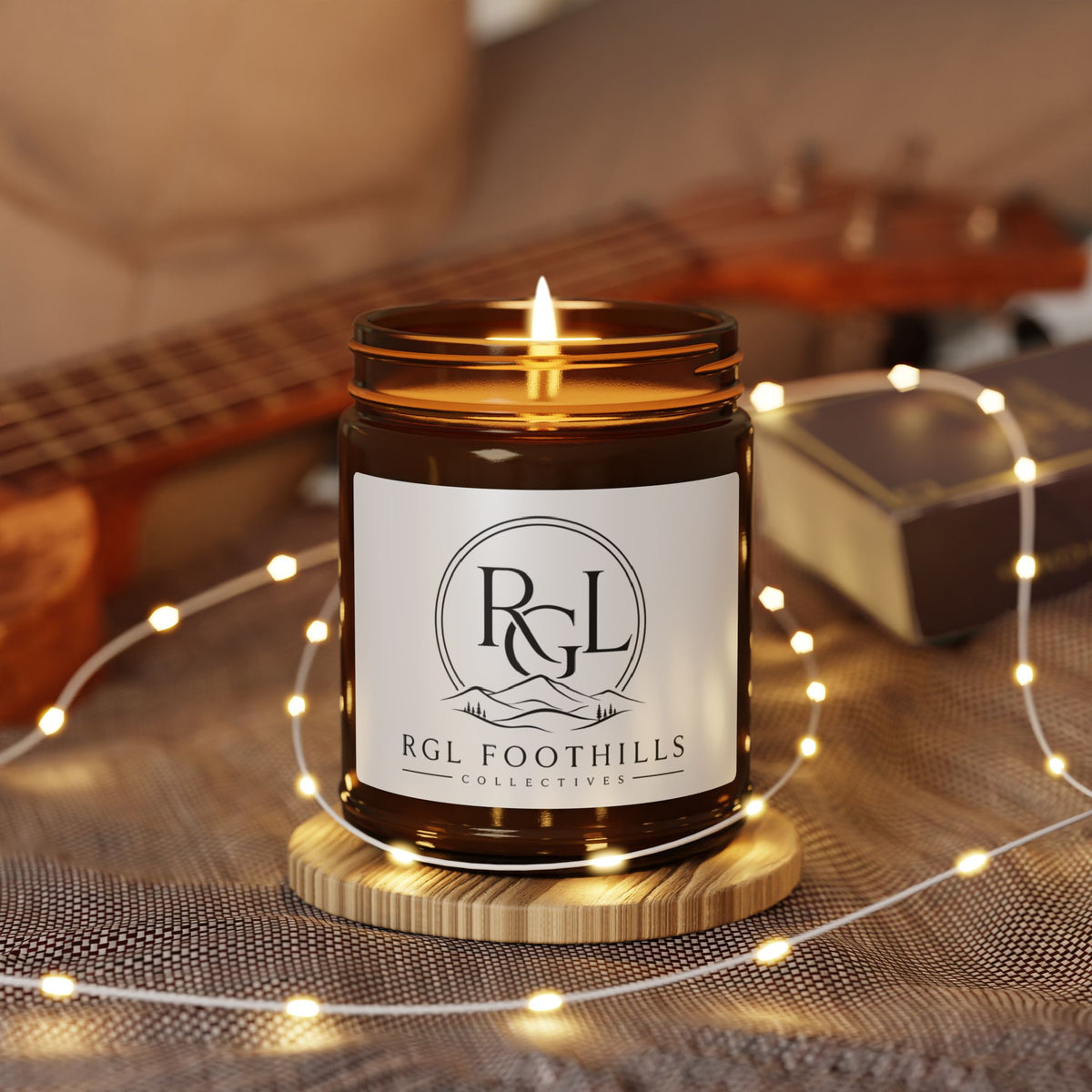RGL Scented Soy Candle (Multi-Size, Amber Jar)