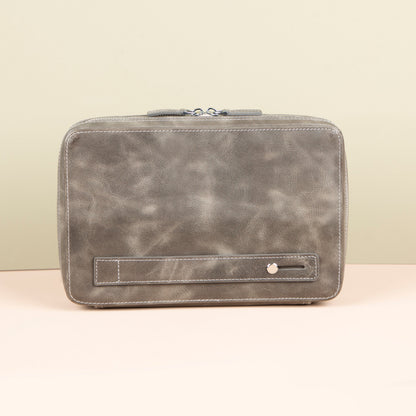 Leather Tech Organizer Case - Light Gray - Oslo