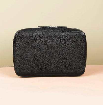 Leather Tech Organizer Case - Black - Oslo