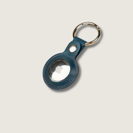 Premium Leather AirTag Holder - Blue - Orlando