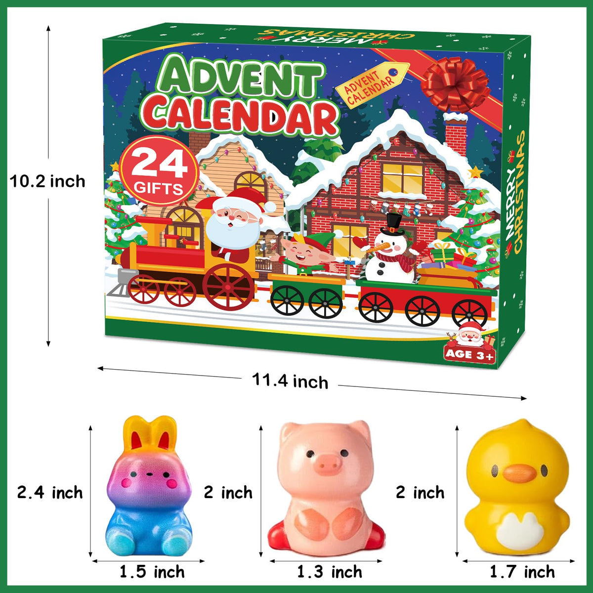 2025 Christmas Advent Calendar 24 Days Slow Rising Squishy