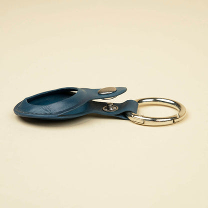 Premium Leather AirTag Holder - Blue - Orlando