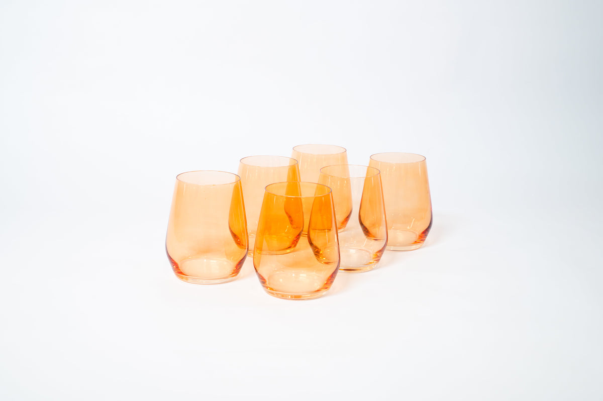 Creamsicle - Colored Wine Glass