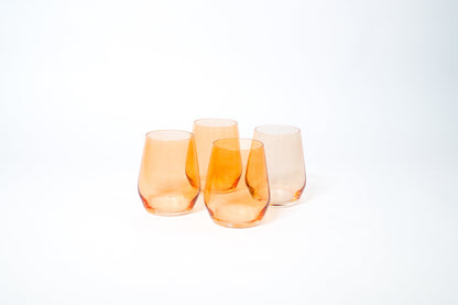 Creamsicle - Colored Wine Glass