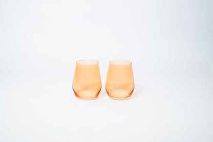 Creamsicle - Colored Wine Glass