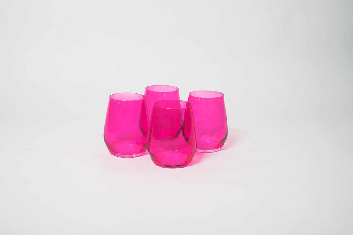 Hot Hot Pink - Colored Wine Glass