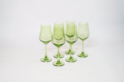 Matcha Green - Colored Wine Glass