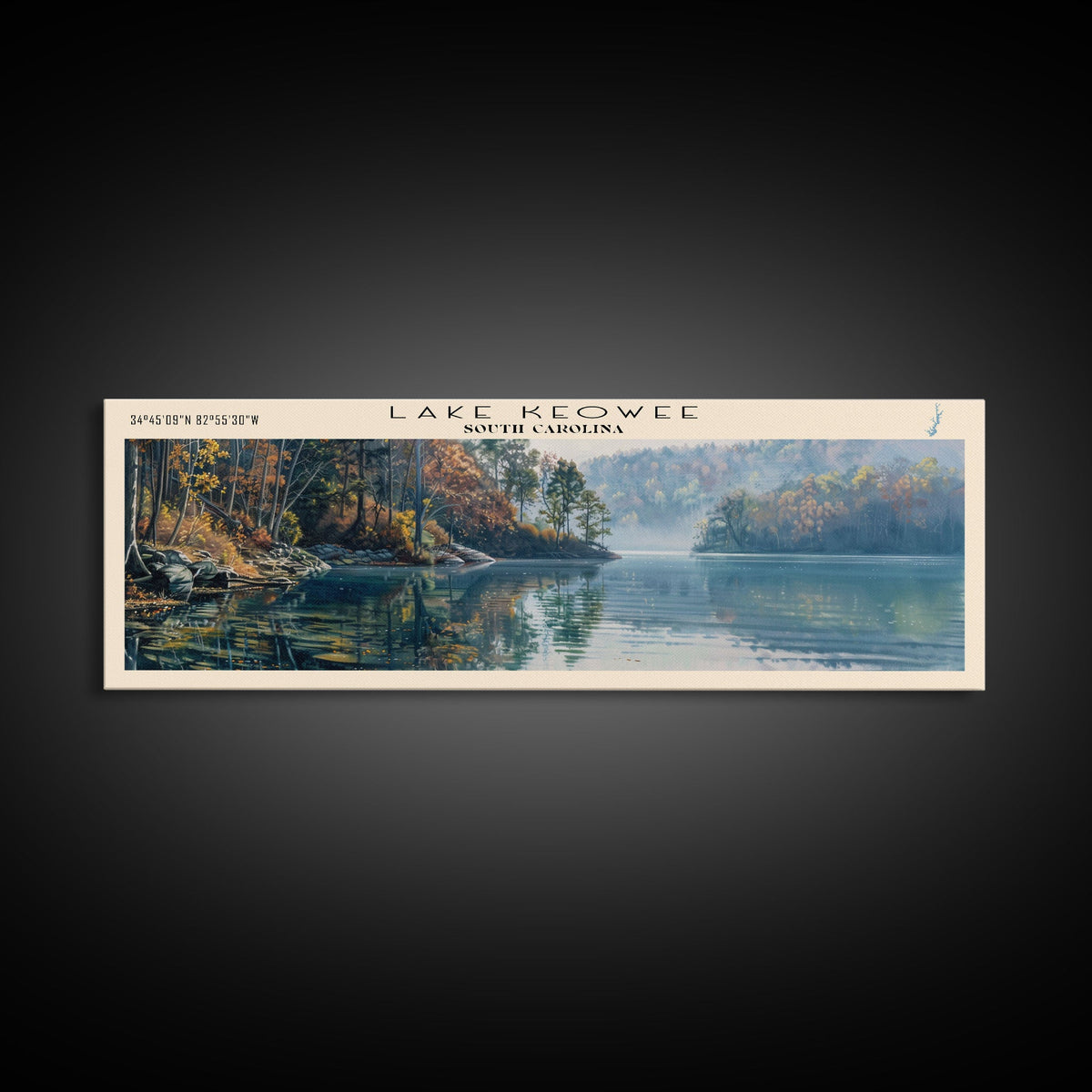 Lake Keowee South Carolina Framed Canvas Print