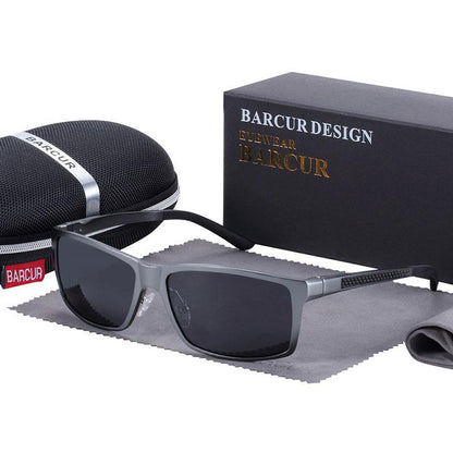 Square Polarized Sunglasses Men - UV400 Protection
