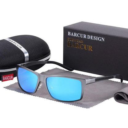 Square Polarized Sunglasses Men - UV400 Protection