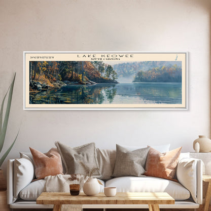 Lake Keowee South Carolina Framed Canvas Print