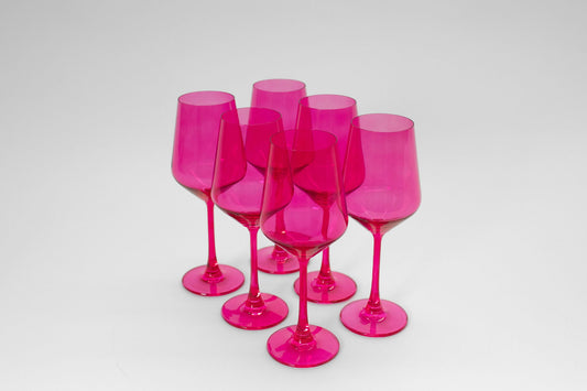 Hot Hot Pink - Colored Wine Glass