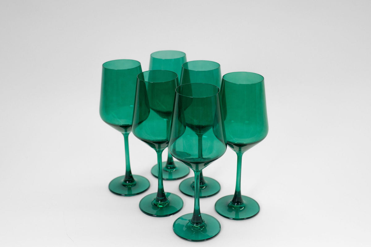 Emerald Green - Colored Wine Glass