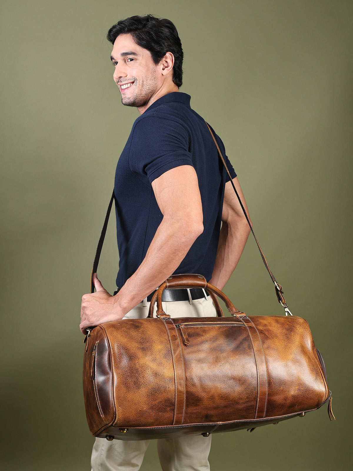Heritage Buffalo Leather Duffle Bag