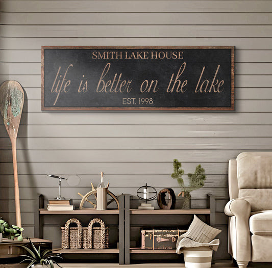 Life Is Better On The Lake Sign