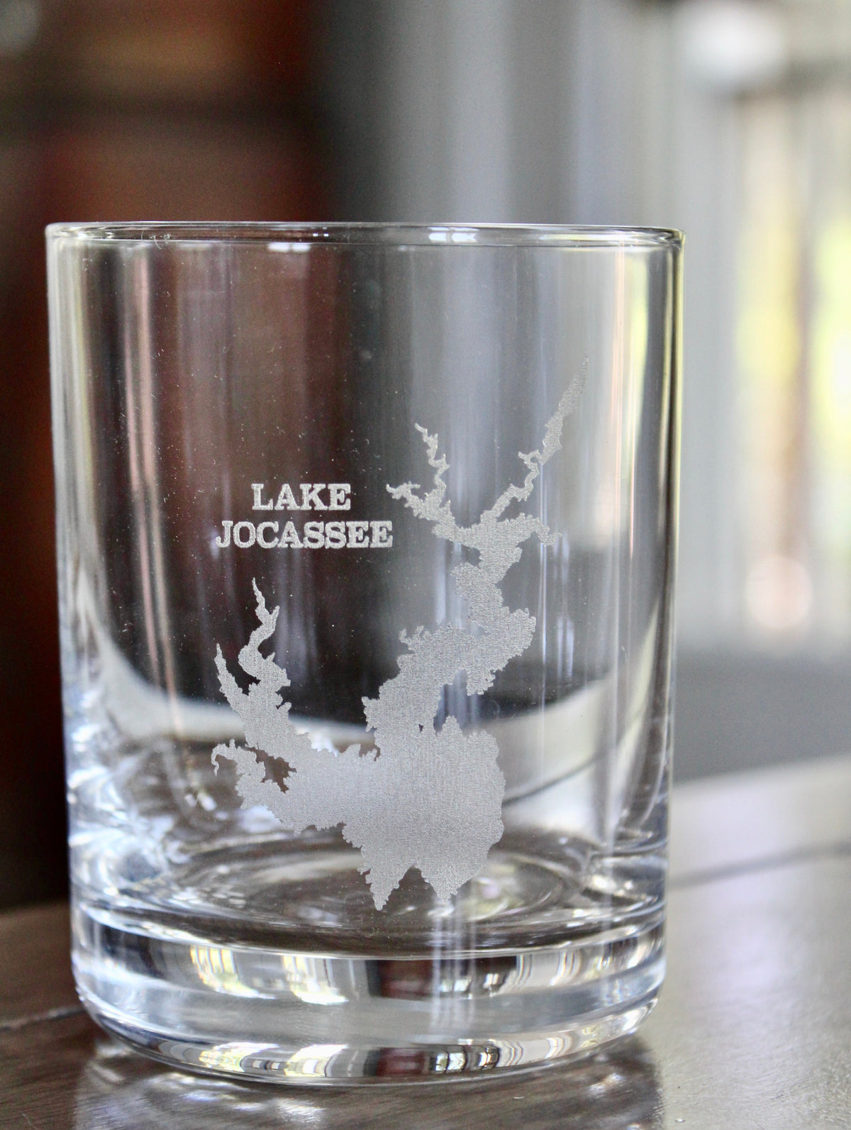 Lake Jocassee Map - South Carolina - Laser Engraved Glasses