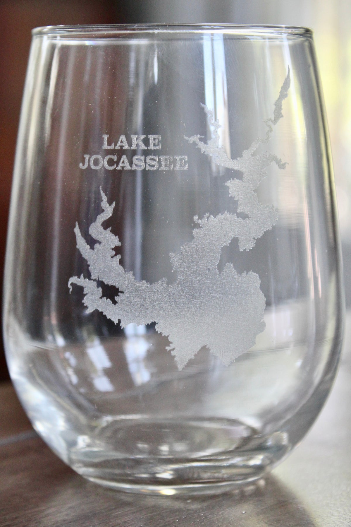 Lake Jocassee Map - South Carolina - Laser Engraved Glasses
