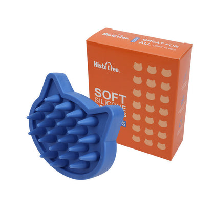 Cat Shape Silicone Pet Bath Brush for Dogs and Cats