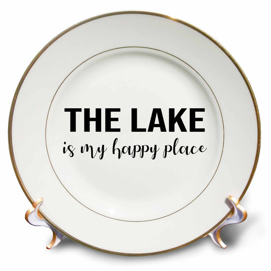 The lake is my happy place - Plate Decoration