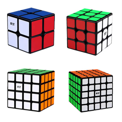 Qiyi Magic Cube 2x2, 3x3, 4x4, 5x5, 6x6, Black Stickers, Educational Puzzle Toy for Children & Kids, Cubo Magico Gift Toy