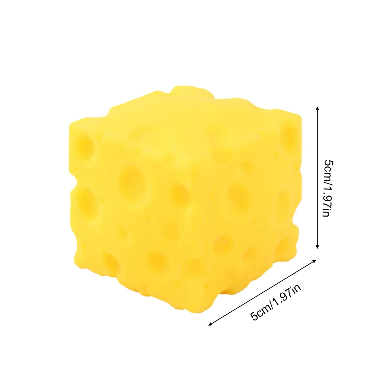 Squishy Cheese Cube Fidget Toy