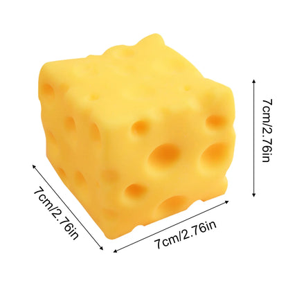Squishy Cheese Cube Fidget Toy