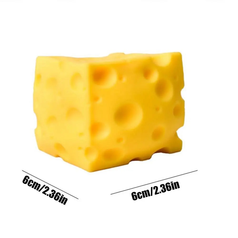 Squishy Cheese Cube Fidget Toy