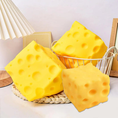 Squishy Cheese Cube Fidget Toy