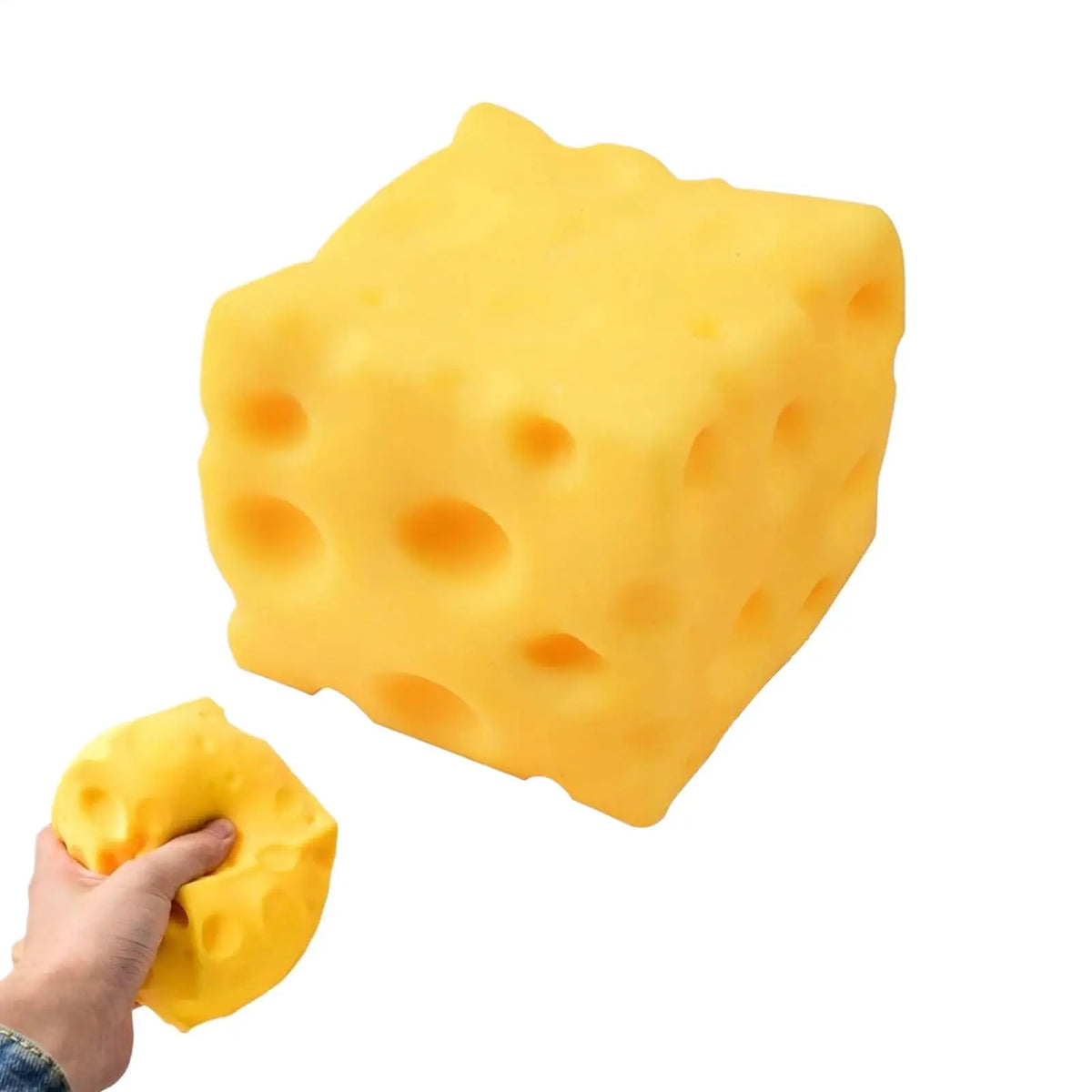 Squishy Cheese Cube Fidget Toy