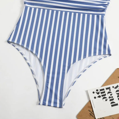Striped One Piece Swimsuit