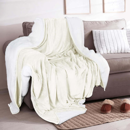 Velvet Plush Sherpa Bed Blanket - Sherpa Fleece Collection