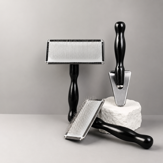 Black Pet Slicker Brush for Dogs and Cats