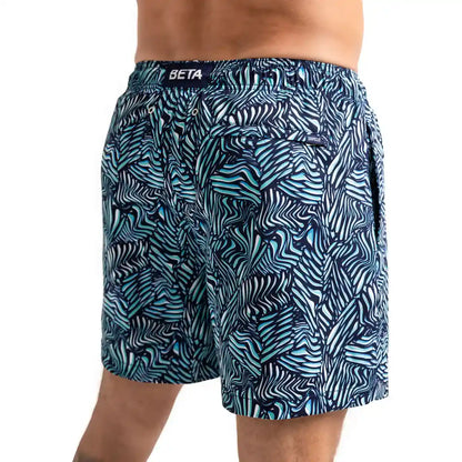 Beta Blue Hybrid Short, Compression Lined Swim and Resort Trunk
