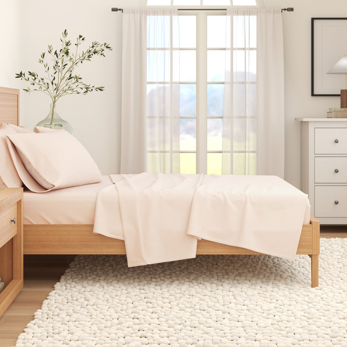 Cotton Solid Flannel Sheet - Nordic Collection